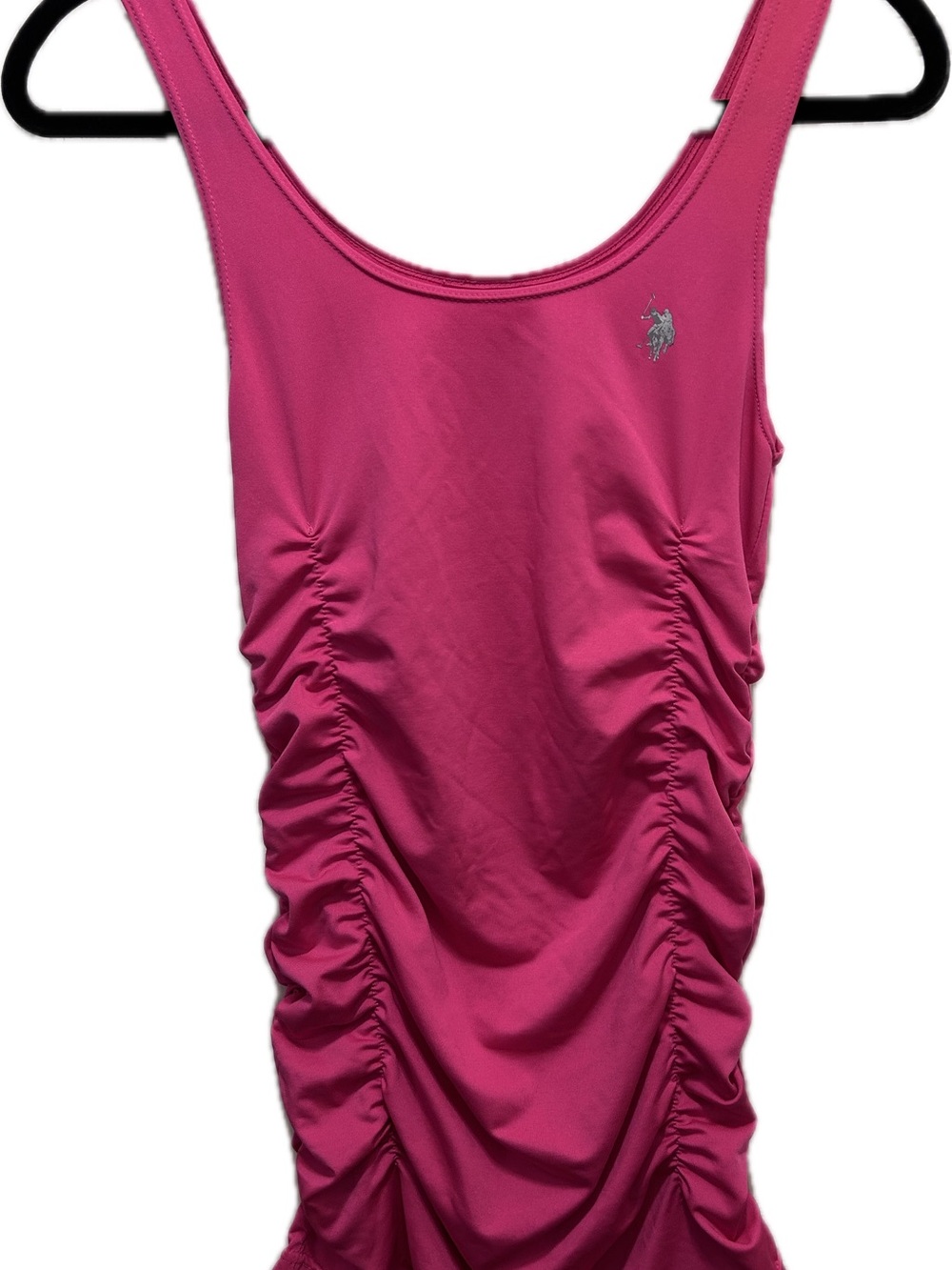 Wonens SZ M U.S. Polo Assn. Ruched Scoop Tank - Fuchsia